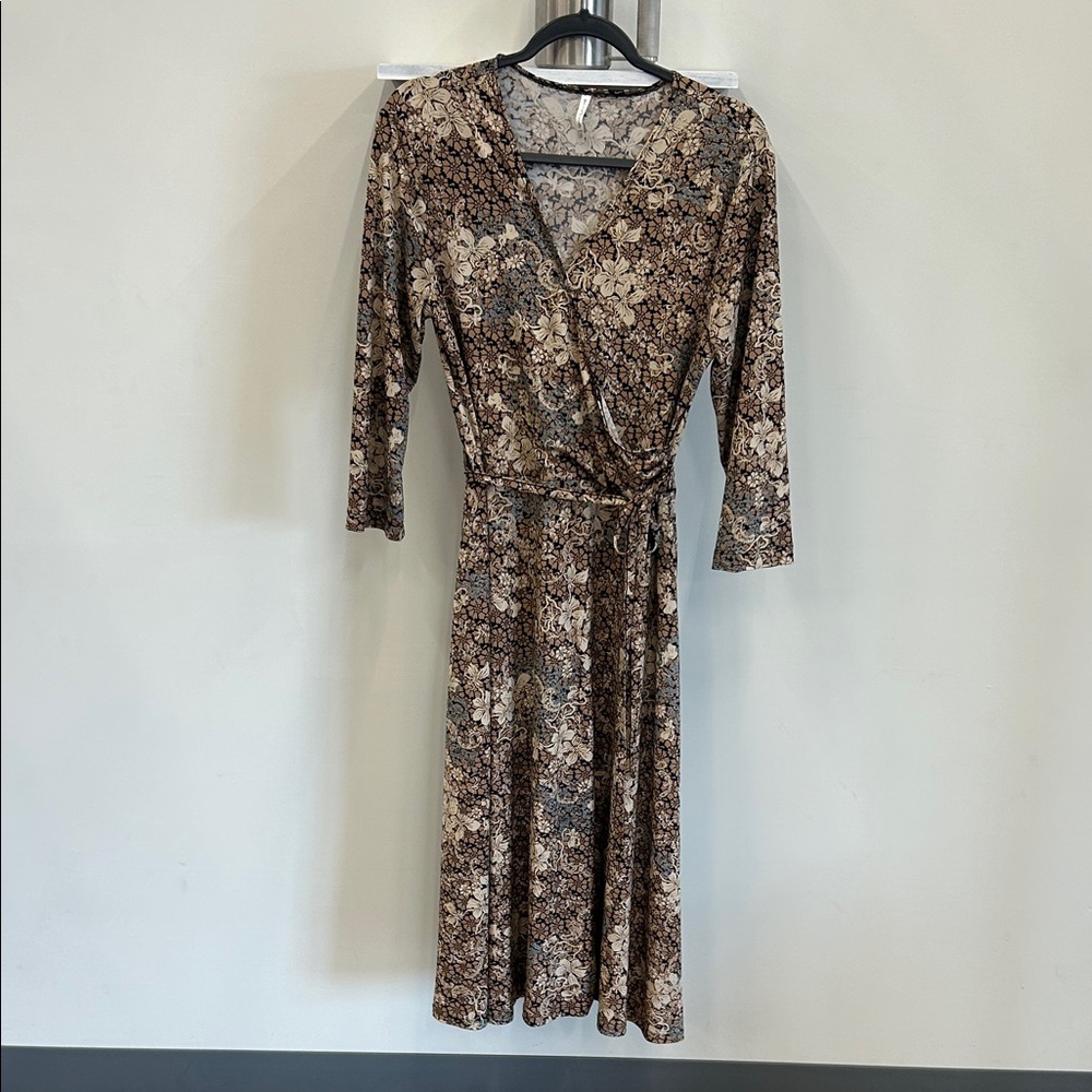 White Stag Multicolor Floral Long Sleeve Dress